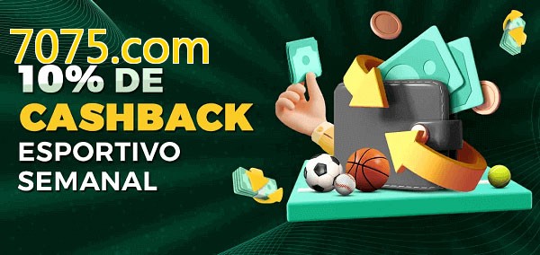 10% de bônus de cashback na 7075.com