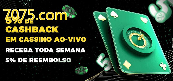 Promoções do cassino ao Vivo 7075.com